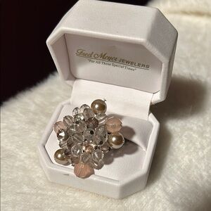 New York & Company Beaded Cocktail Ring | Size 8
